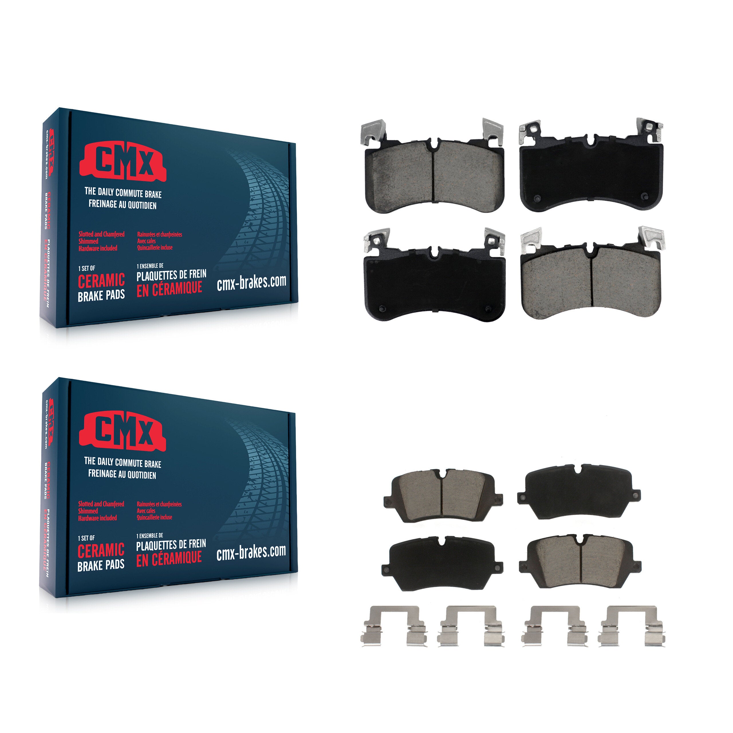 Front Rear Ceramic Brake Pads Kit For Land Rover Discovery Defender 110 Range 90 KCX-100602