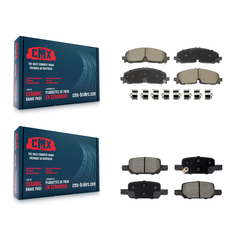 Front Rear Ceramic Brake Pads Kit For 2021-2022 Chevrolet Colorado GMC Canyon KCX-100613