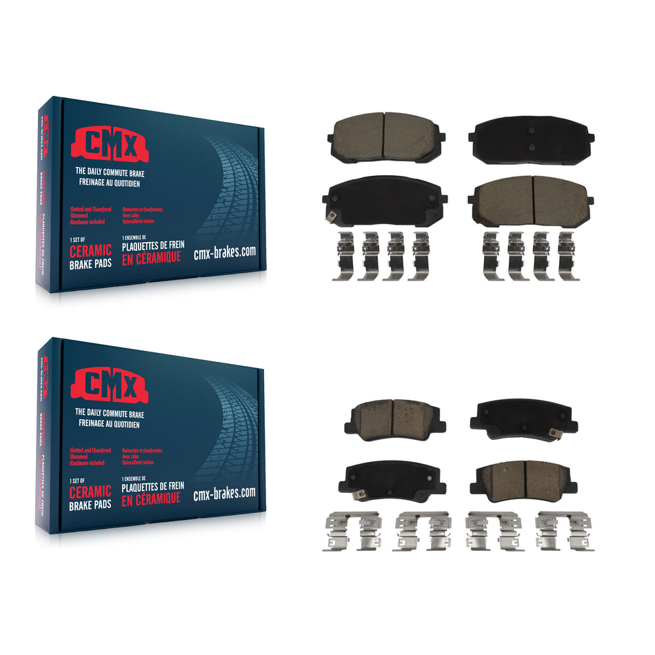 Front Rear Ceramic Brake Pads Kit For Hyundai Sonata Kia Niro EV K5 KCX-100614