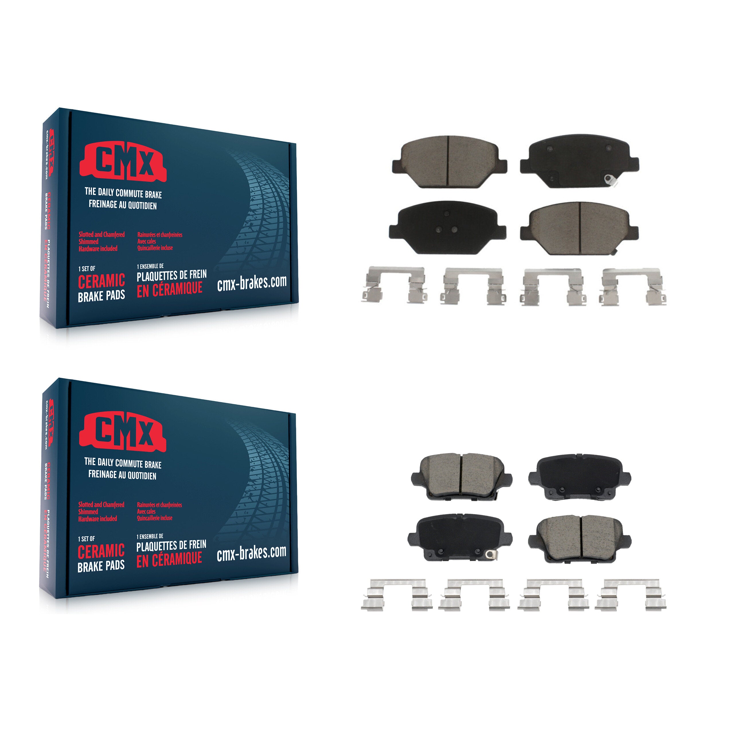 Front Rear Ceramic Brake Pads Kit For Cadillac XT4 Buick Regal Sportback KCX-100618