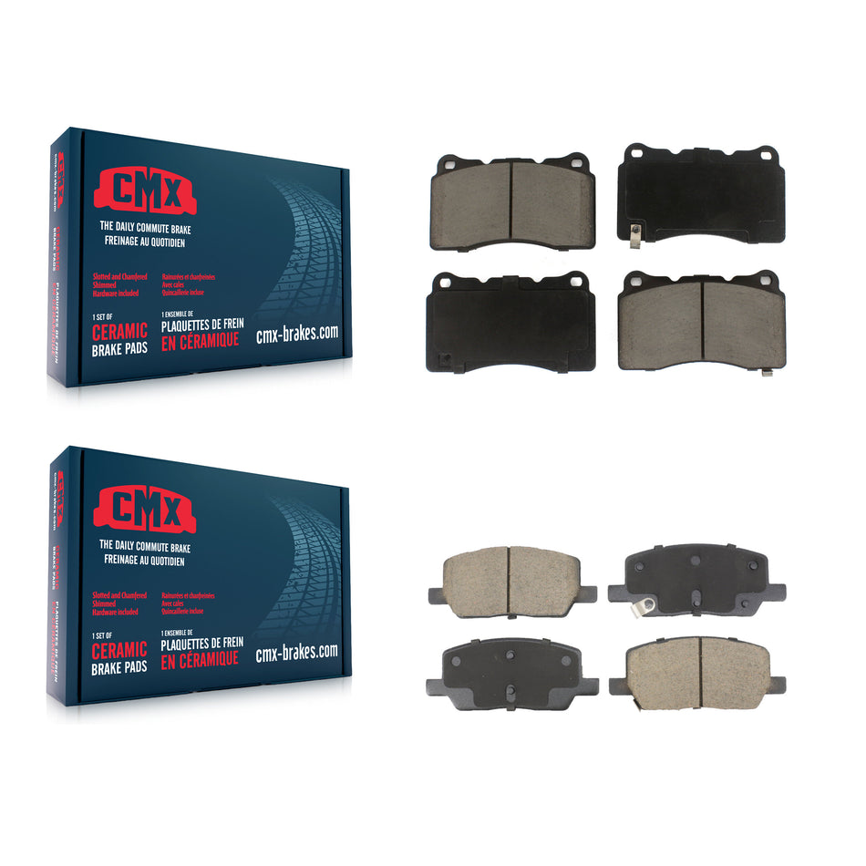 Front Rear Ceramic Brake Pads Kit For 2017-2020 Tesla X S With Single Piston Caliper KCX-100622