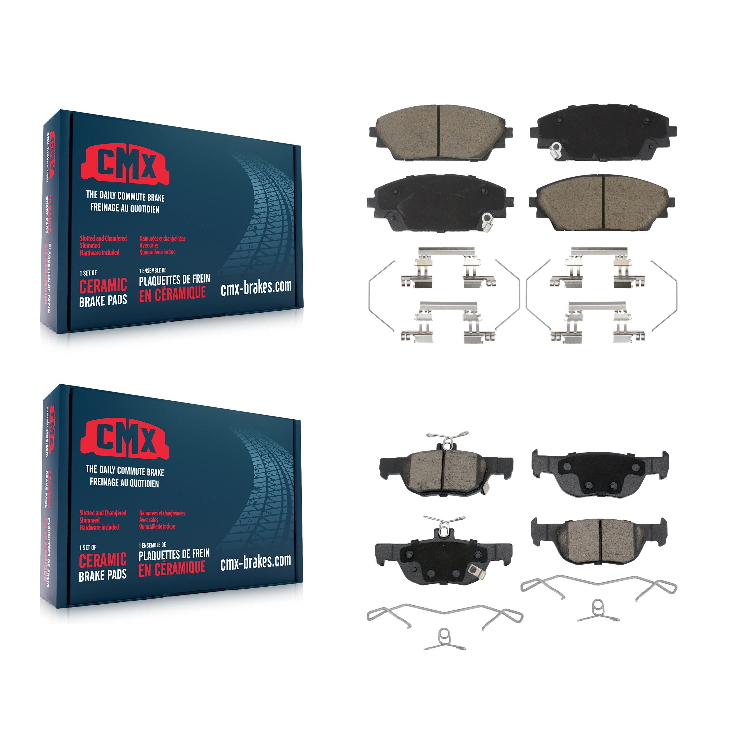 Front Rear Ceramic Brake Pads Kit For 2020-2023 Mazda CX-30 KCX-100626