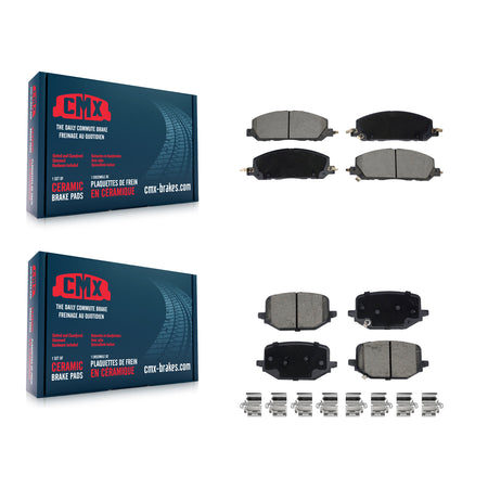 Front Rear Ceramic Brake Pads Kit For Lincoln Aviator Ford Police Interceptor Utility KCX-100628