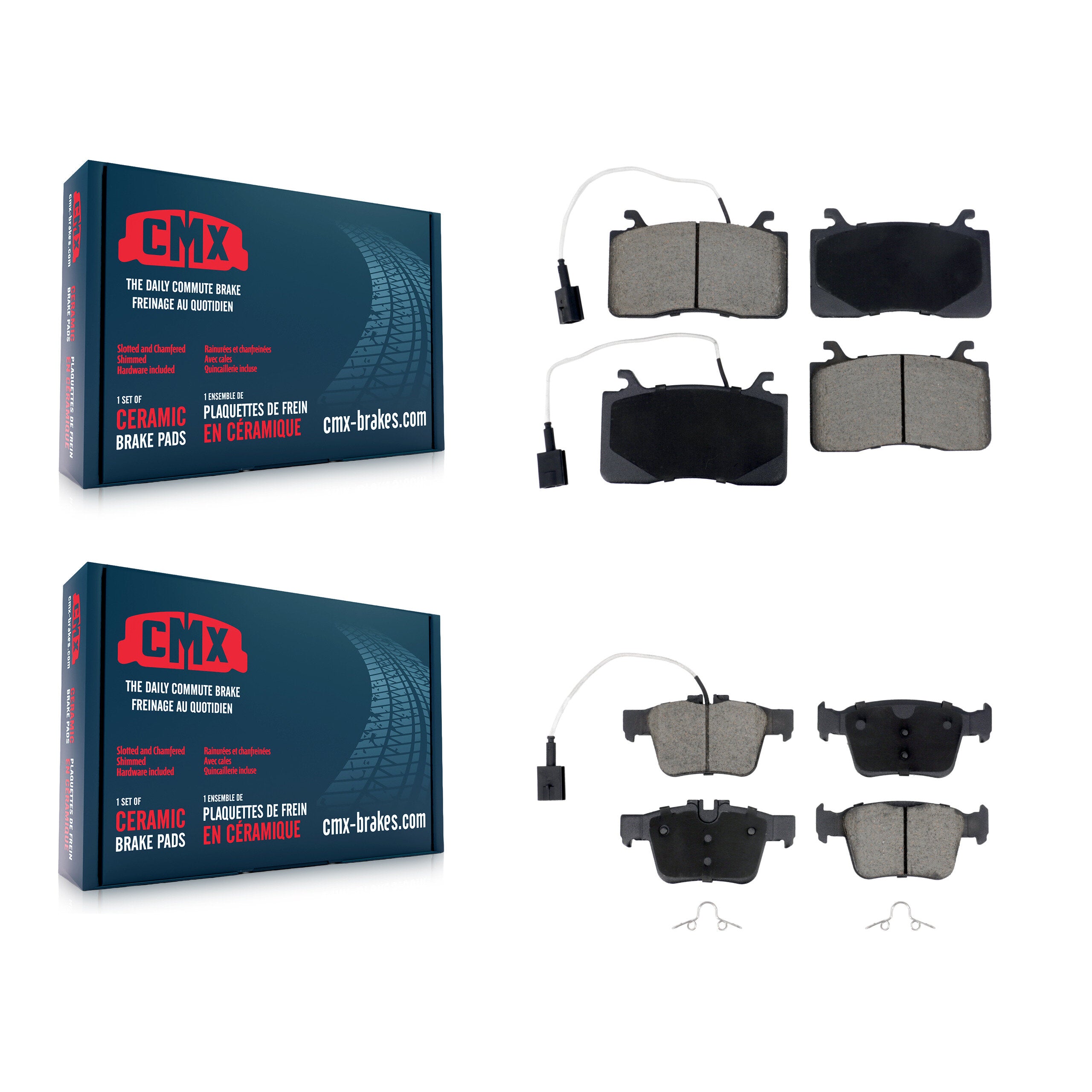 Front Rear Ceramic Brake Pads Kit For Alfa Romeo Stelvio Giulia KCX-100650