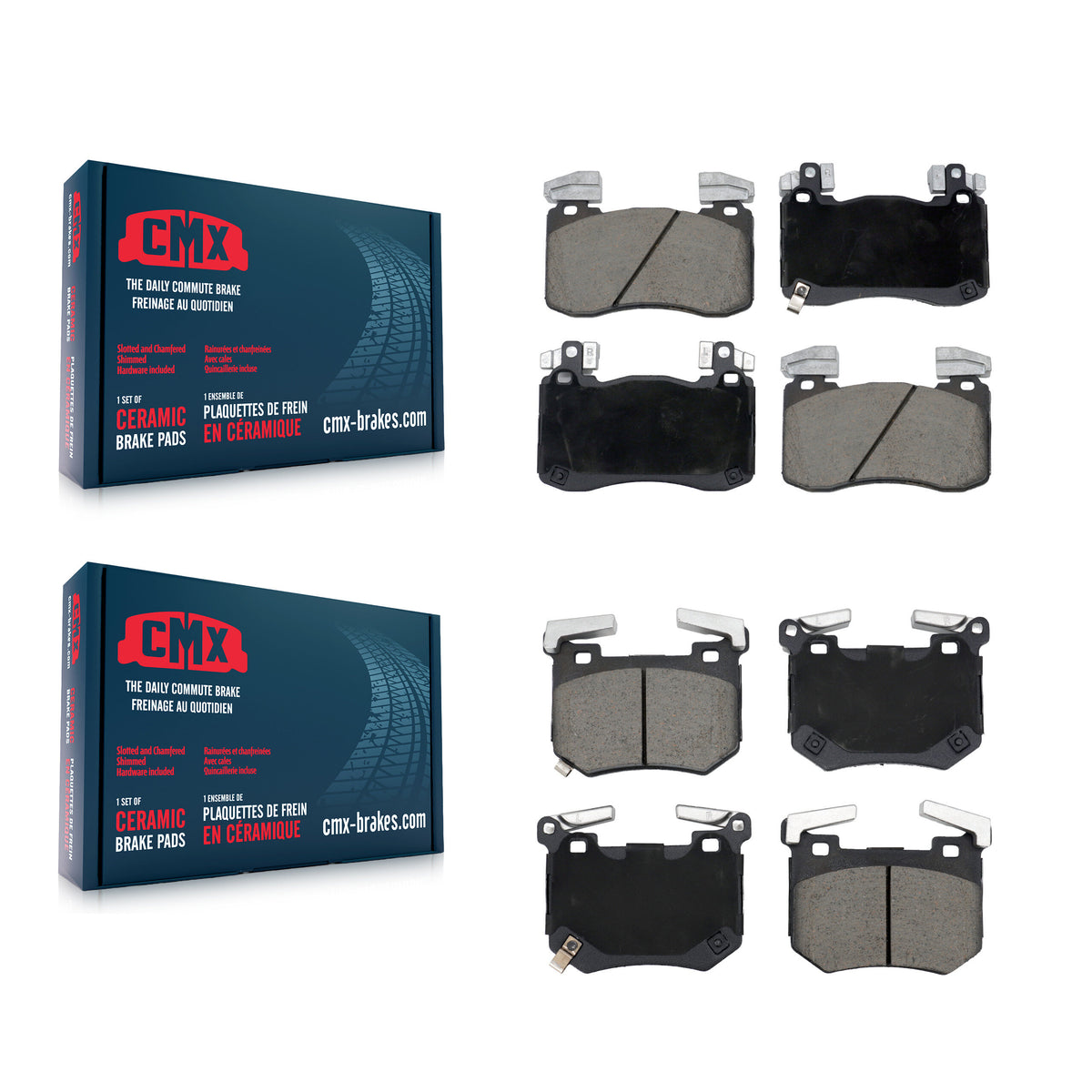 Front Rear Ceramic Brake Pads Kit For Genesis G70 Kia Stinger KCX-100658