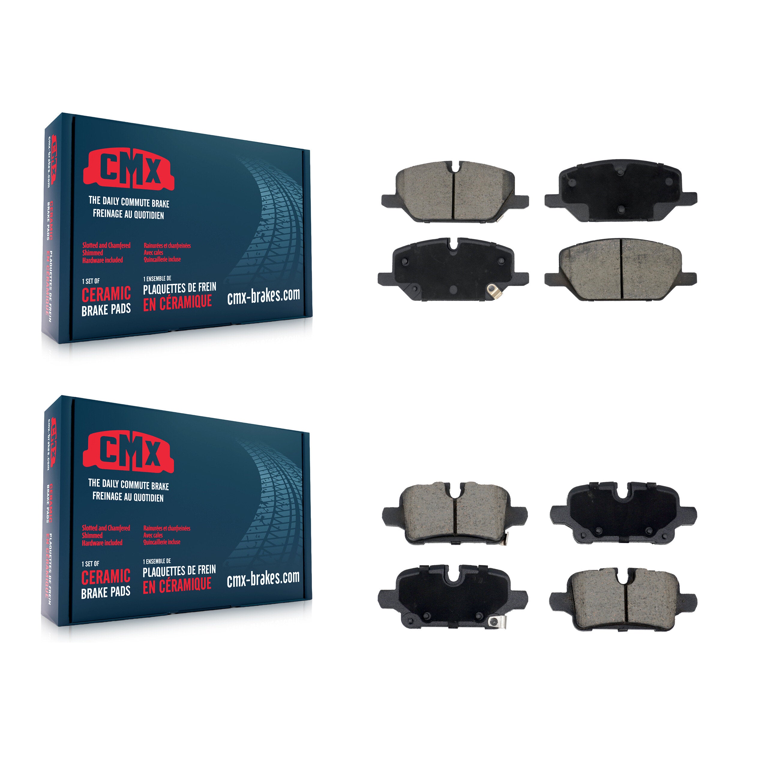 Front Rear Ceramic Brake Pads Kit For GMC Terrain Chevrolet Equinox KCX-100686