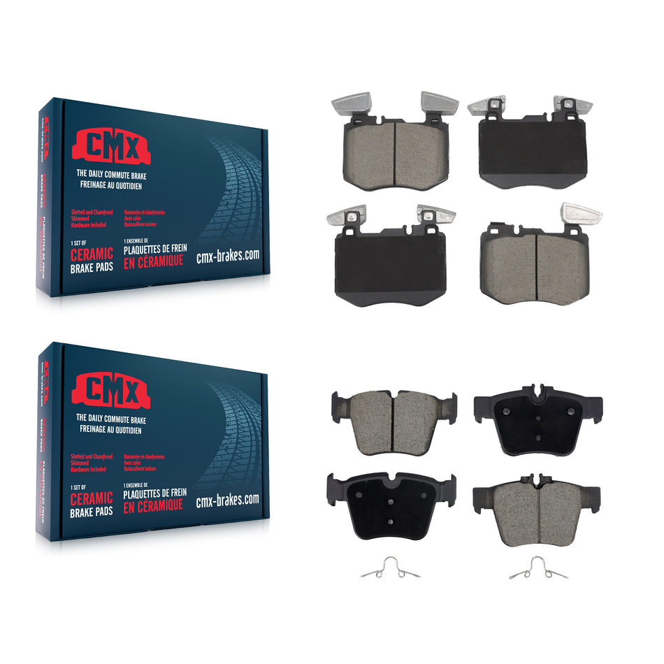 Front Rear Ceramic Brake Pad Kit For 2019-2022 Mercedes-Benz GLC300 Without Sport Package KCX-100701
