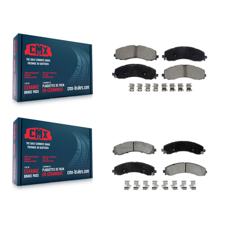 Front Rear Ceramic Brake Pads Kit For 2019-2022 Ram 3500 With Dual Wheels KCX-100709