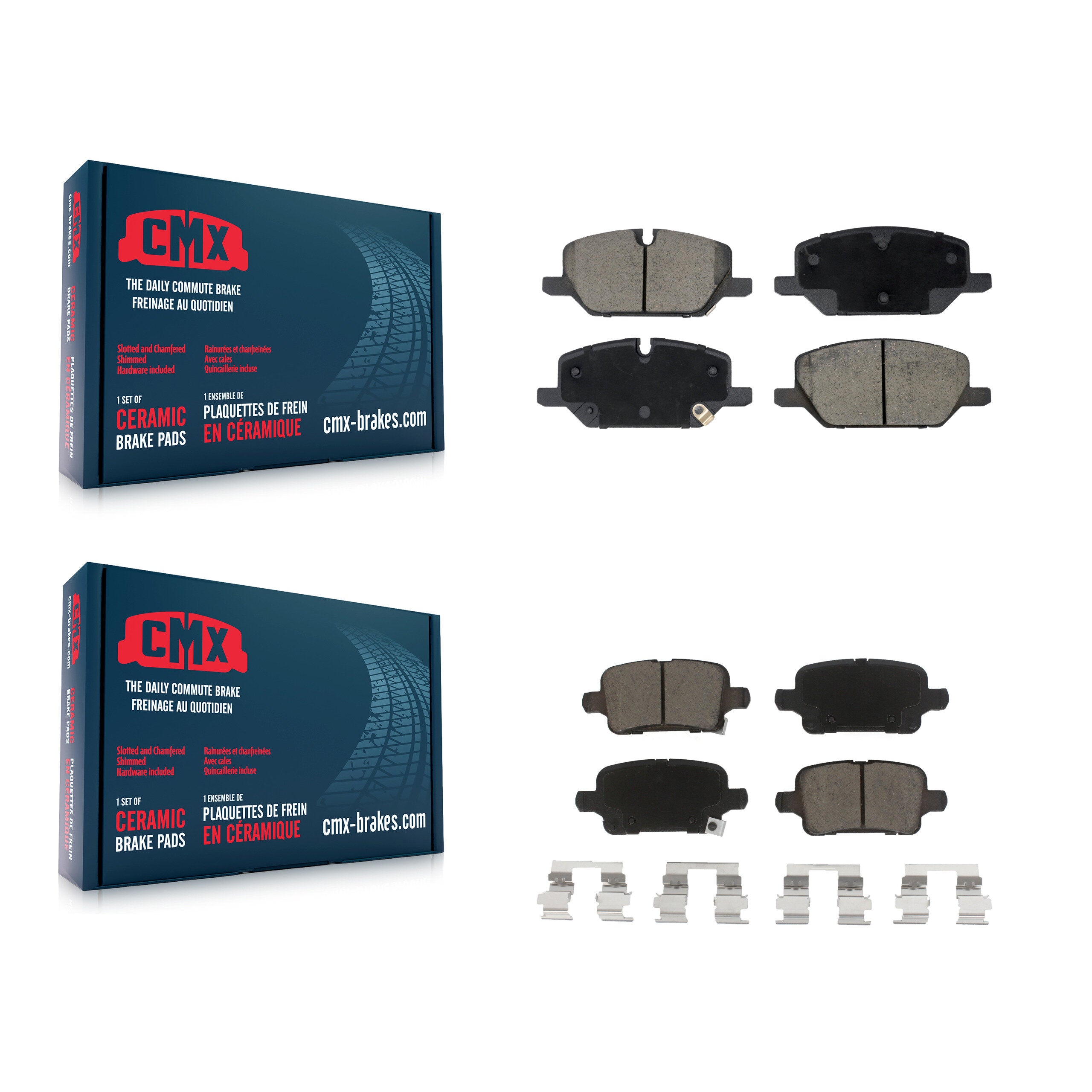Front Rear Ceramic Brake Pads Kit For 2020 Chevrolet Equinox GMC Terrain KCX-100710