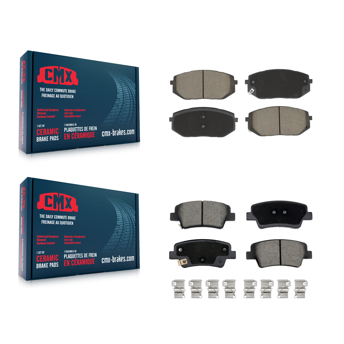 Front Rear Ceramic Brake Pads Kit For 2023-2025 Kia Niro KCX-100713