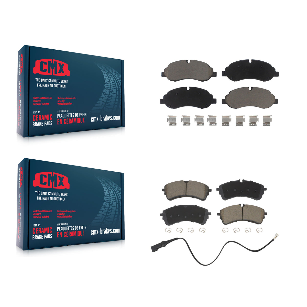 Front Rear Ceramic Brake Pads Kit For Ford Transit-250 Transit-150 Transit-350 HD KCX-100715