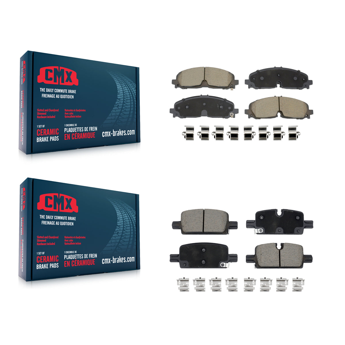 Front Rear Ceramic Brake Pads Kit For 2023 Cadillac LYRIQ KCX-100716