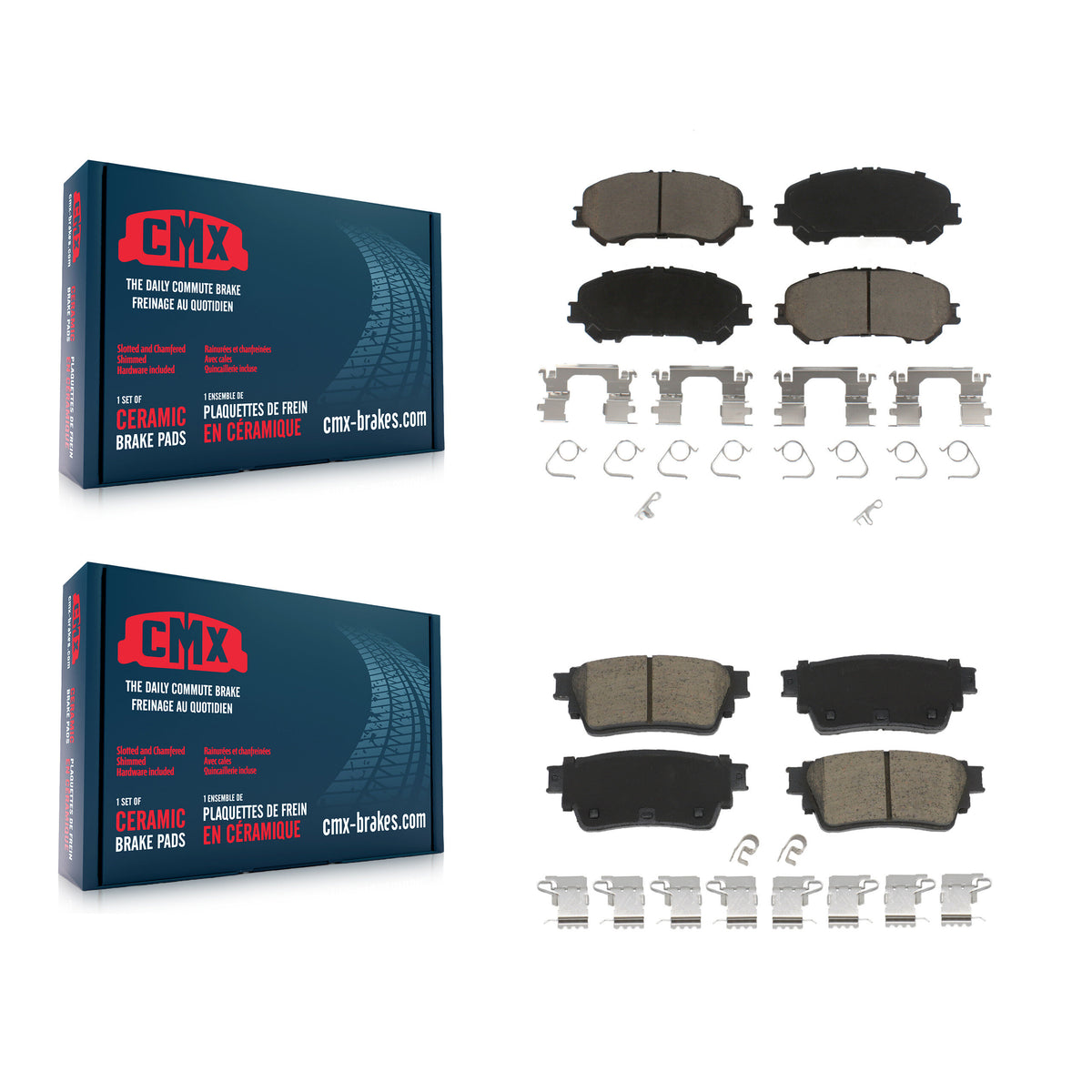 Front Rear Ceramic Brake Pads Kit For Nissan Rogue KCX-100720