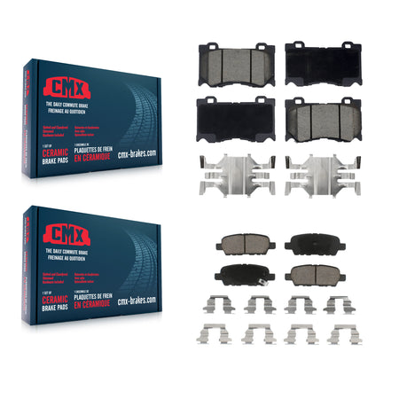 Front Rear Ceramic Brake Pads Kit For 2012-2013 INFINITI M35h With Single Piston Caliper KCX-100722