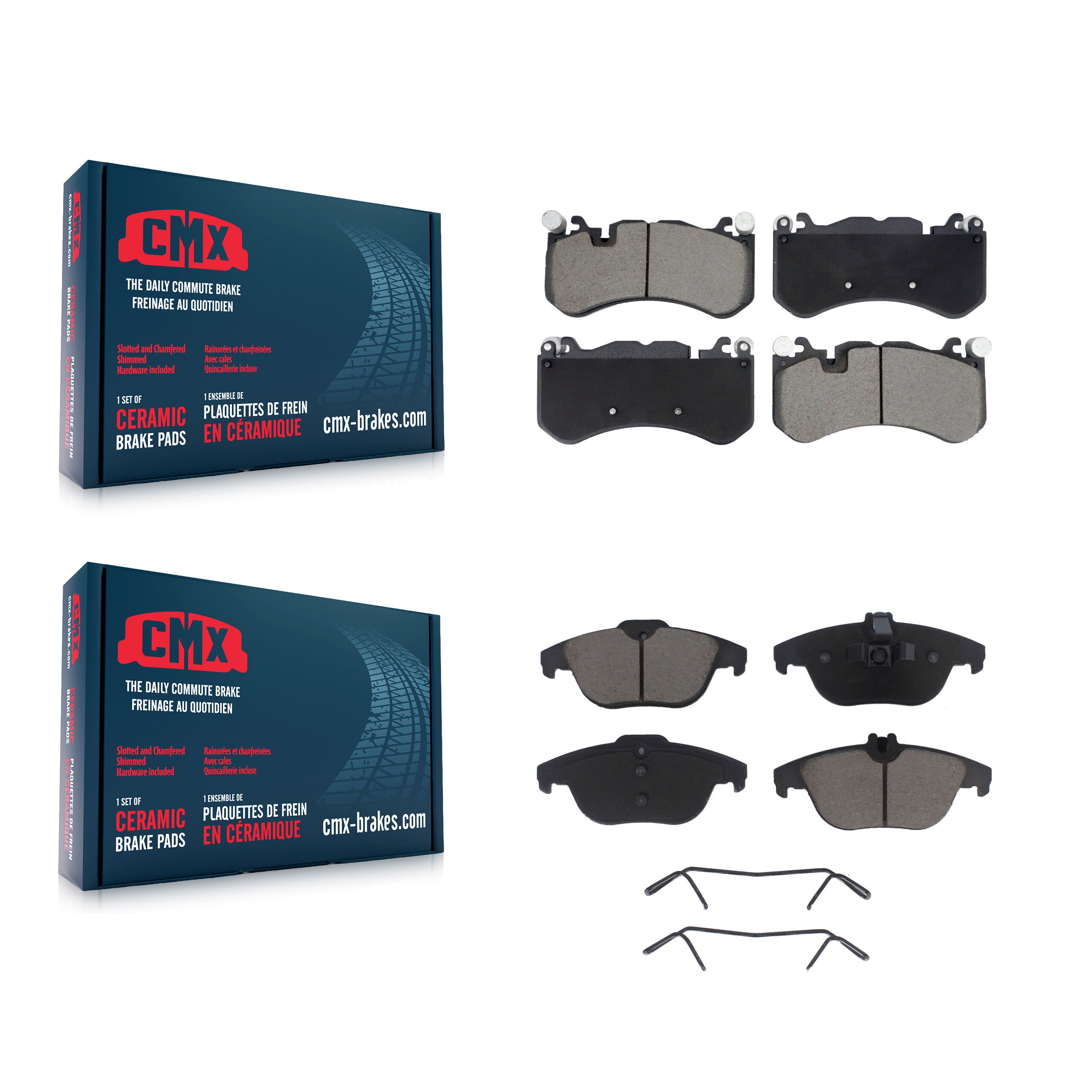 Front Rear Ceramic Brake Pads Kit For 2011 Mercedes-Benz C63 AMG KCX-100724