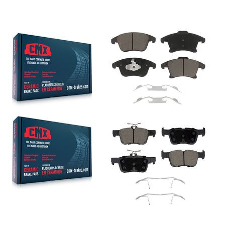 Front Rear Ceramic Brake Pads Kit For 2019-2020 Ford Police Responder Hybrid KCX-100734
