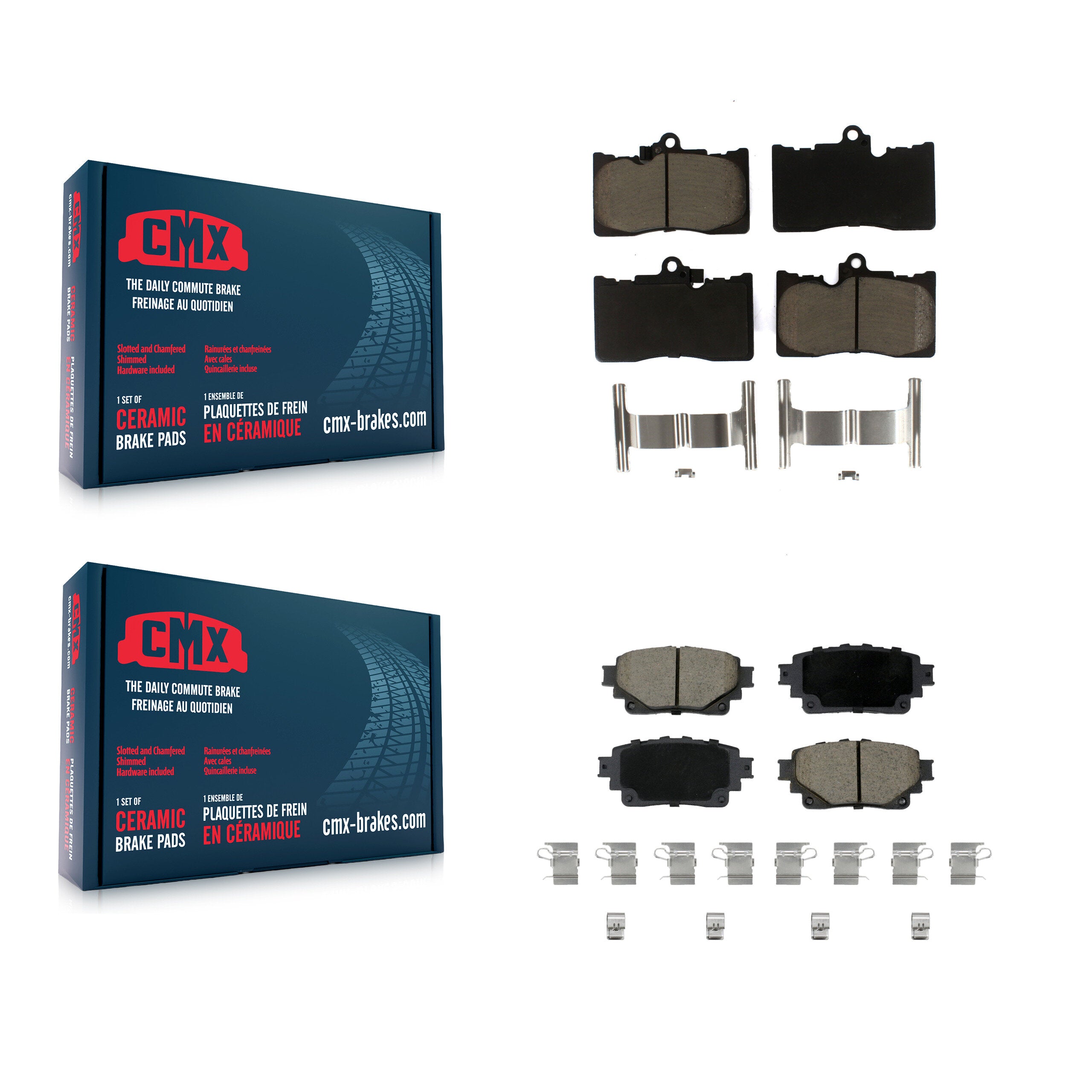 Front Rear Ceramic Brake Pads Kit For Lexus IS300 IS350 RC350 IS500 RC300 KCX-100736