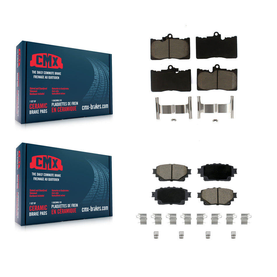 Front Rear Ceramic Brake Pads Kit For Lexus IS300 IS350 RC350 IS500 RC300 KCX-100736
