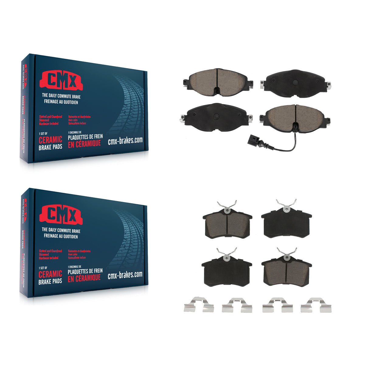 Front Rear Ceramic Brake Pads Kit For Volkswagen Golf Alltrack KCX-100742