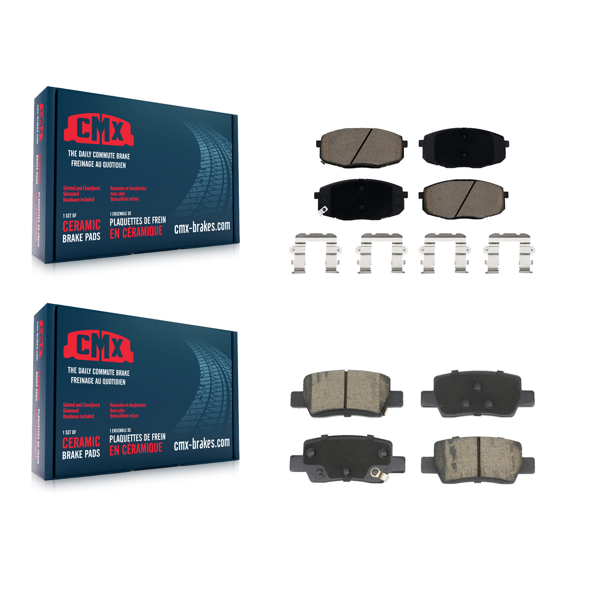 Front Rear Ceramic Brake Pads Kit For Kia Seltos With Electric Parking KCX-100745