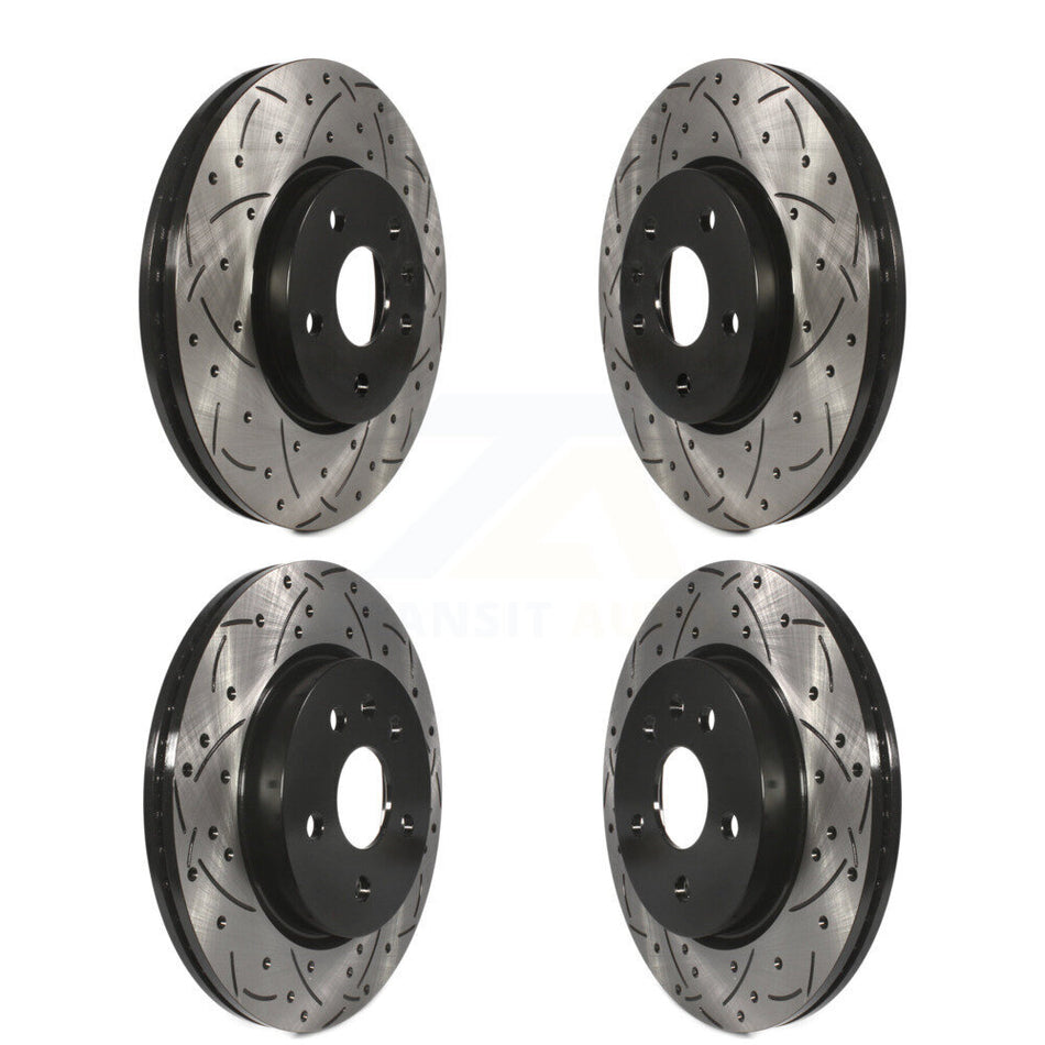 Front Rear Coated Drilled Slotted Disc Brake Rotors Kit For Chevrolet Malibu Impala Buick LaCrosse Limited Allure KD-100210