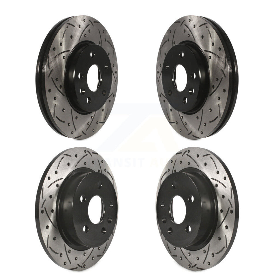 Front Rear Coated Drilled Slotted Disc Brake Rotors Kit For Chevrolet Cruze Sonic Limited KD-100211