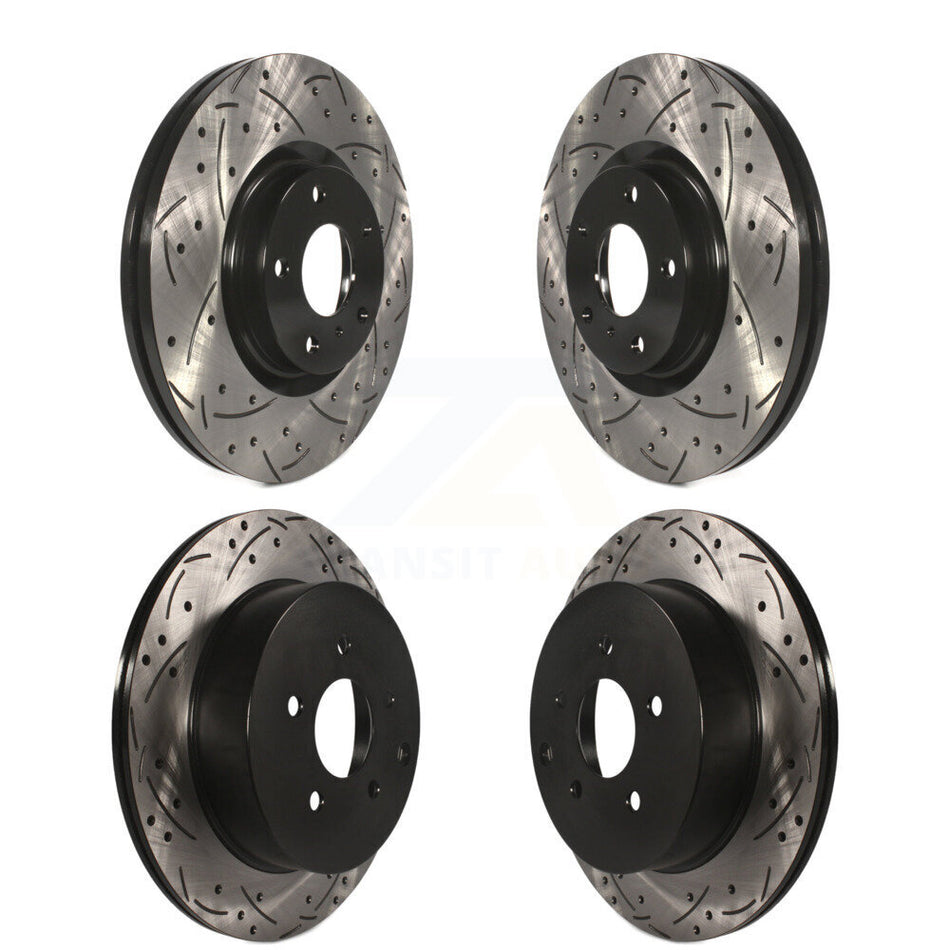 Front Rear Coated Drilled Slotted Disc Brake Rotors Kit For Nissan Murano INFINITI M37 QX70 Q70 Q70L M56 M35h KD-100268
