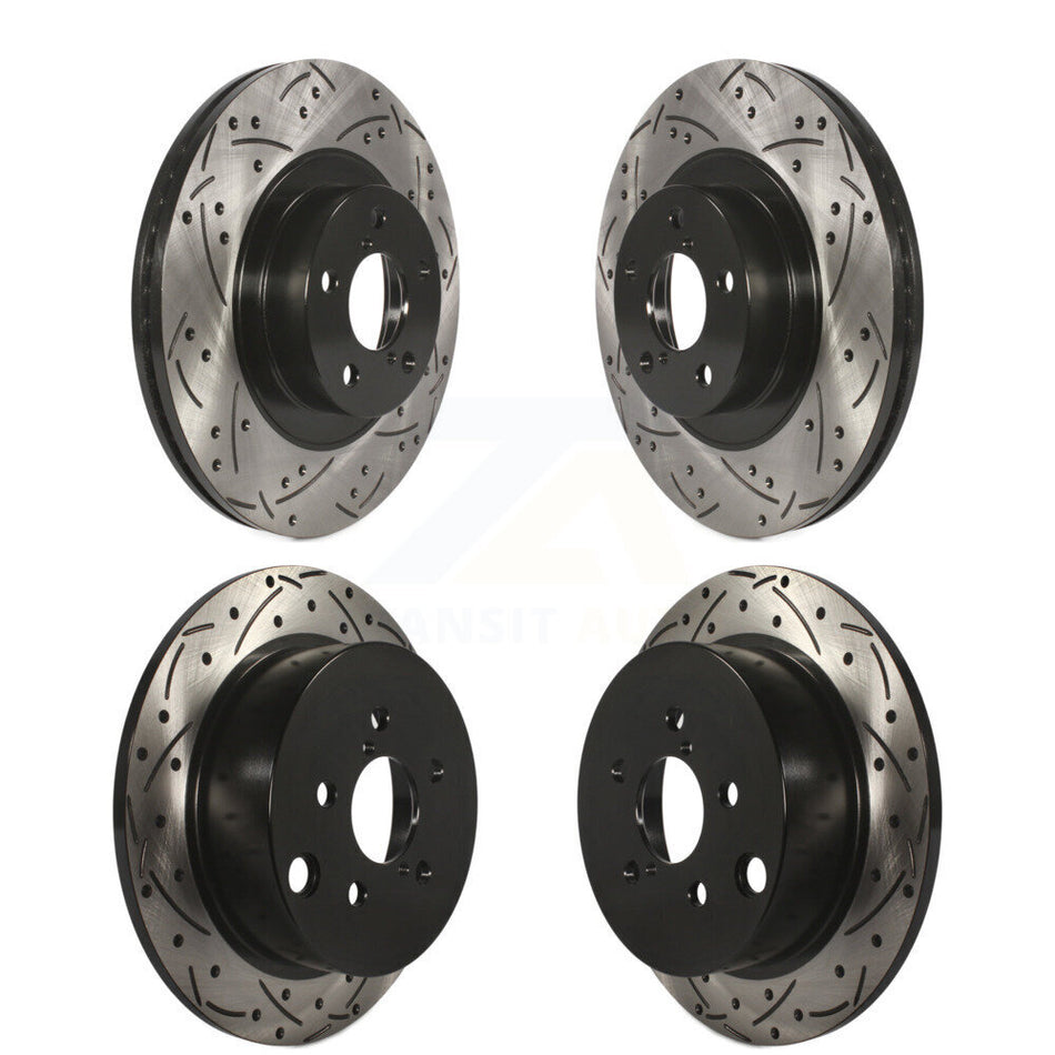 Front Rear Coated Drilled Slotted Disc Brake Rotors Kit For Subaru Forester XV Crosstrek With 292mm Diameter Rotor KD-100275
