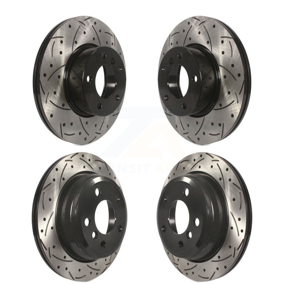 Front Rear Coated Drilled Slotted Disc Brake Rotors Kit For BMW 328i xDrive 320i 330i 428i 430i Gran Coupe 328d GT KD-100312
