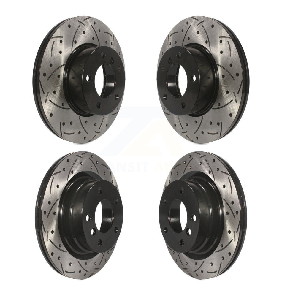 Front Rear Coated Drilled Slotted Disc Brake Rotors Kit For BMW 320i 328i 428i 228i 230i 328d xDrive KD-100313