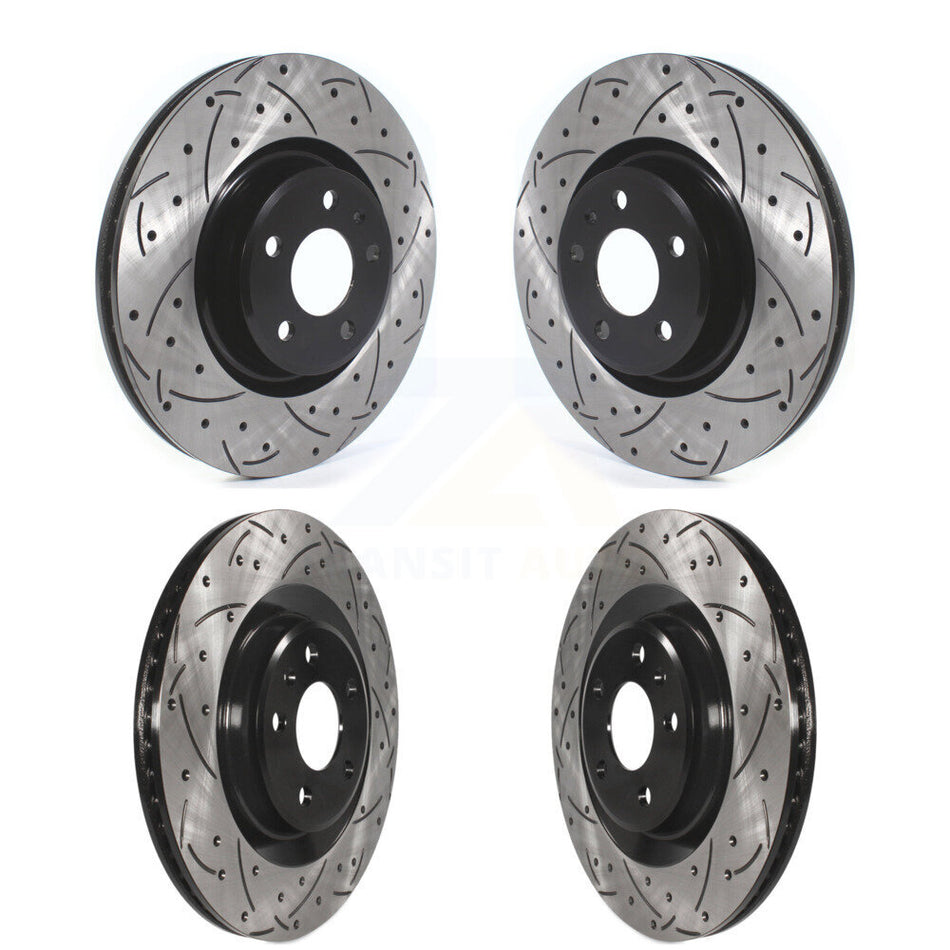 Front Rear Coated Drilled Slotted Disc Brake Rotors Kit For Audi Q5 A5 Quattro A4 A6 Sportback allroad KD-100390