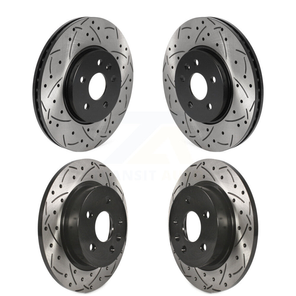 Front Rear Coated Drilled Slot Disc Brake Rotors Kit For Chevrolet Buick Encore Trax Sonic KD-100458
