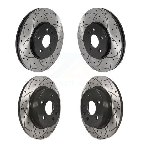 Front Rear Coated Drilled Slot Disc Brake Rotors Kit For Chevrolet Buick Encore Trax Sonic KD-100458