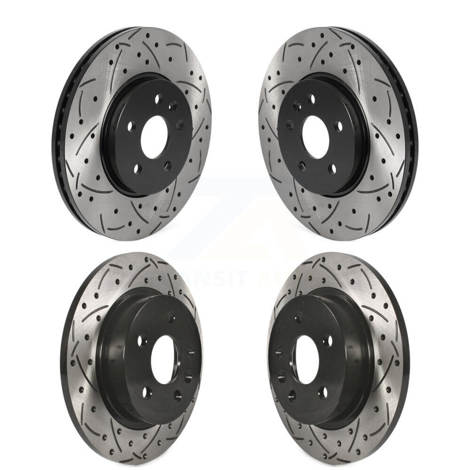 Front Rear Coated Drilled Slot Disc Brake Rotors Kit For Chevrolet Buick Encore Trax Sonic KD-100458