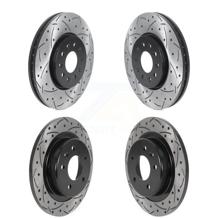 Front Rear Drilled Slot Brake Rotors Kit For Chevrolet Equinox GMC Terrain Buick Envision KD-100459