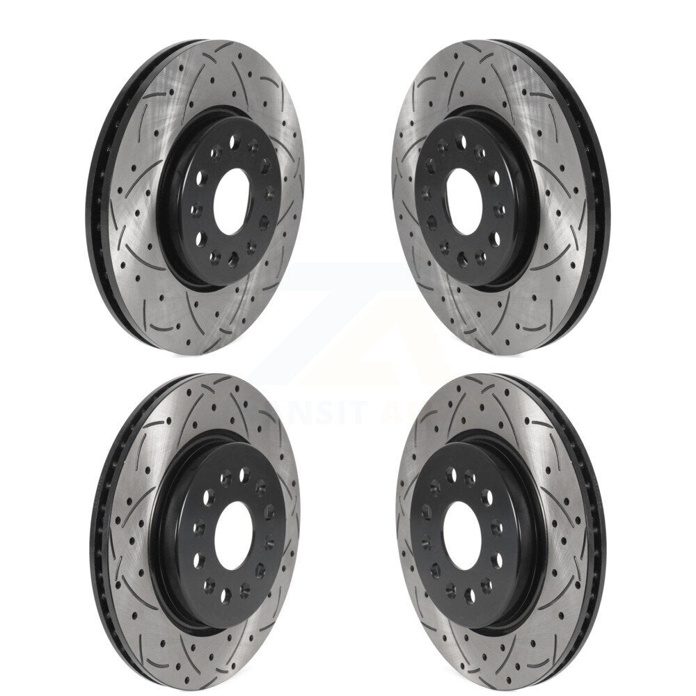 Front Rear Drilled Slot Brake Rotors Kit For Chevrolet Traverse GMC Acadia Blazer Buick EV KD-100462