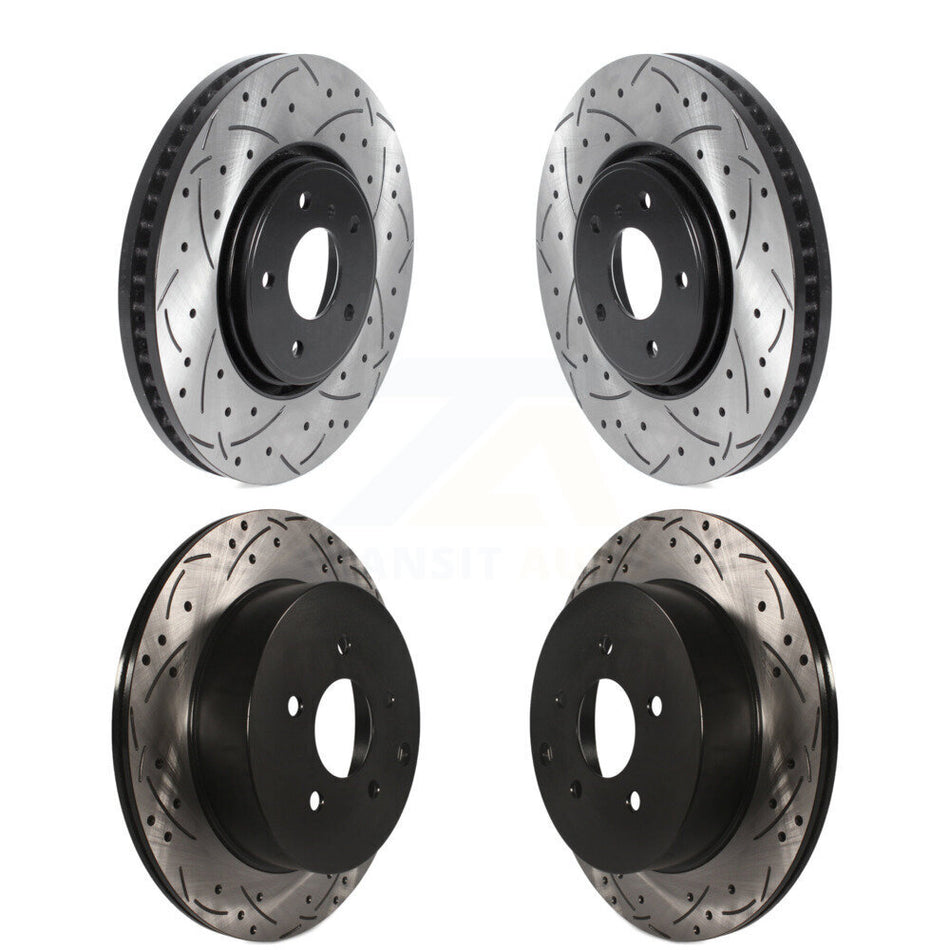 Front Rear Coated Drilled Slotted Disc Brake Rotors Kit For Infiniti FX35 FX37 QX70 FX45 INFINITI KD-100481
