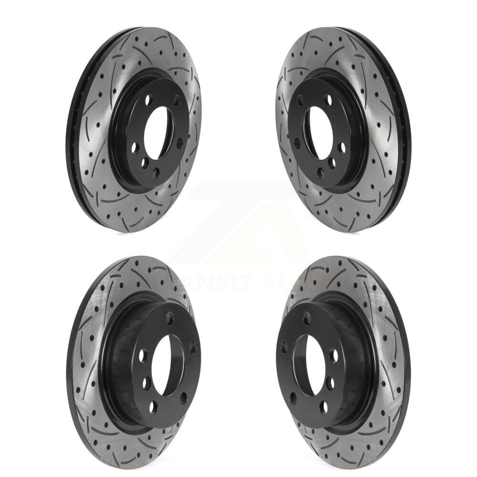 Front Rear Coated Drilled Slotted Disc Brake Rotors Kit For Mini Cooper Countryman Paceman KD-100504