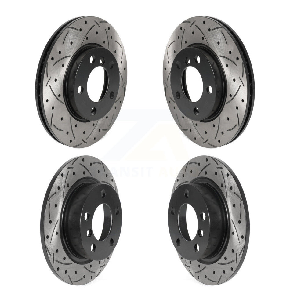 Front Rear Coated Drilled Slotted Disc Brake Rotors Kit For Mini Cooper Countryman Paceman KD-100505