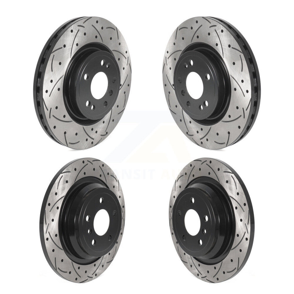 Front Rear Coated Drilled Slotted Disc Brake Rotors Kit For Mercedes-Benz ML350 GLE350 ML250 GLE300d KD-100507