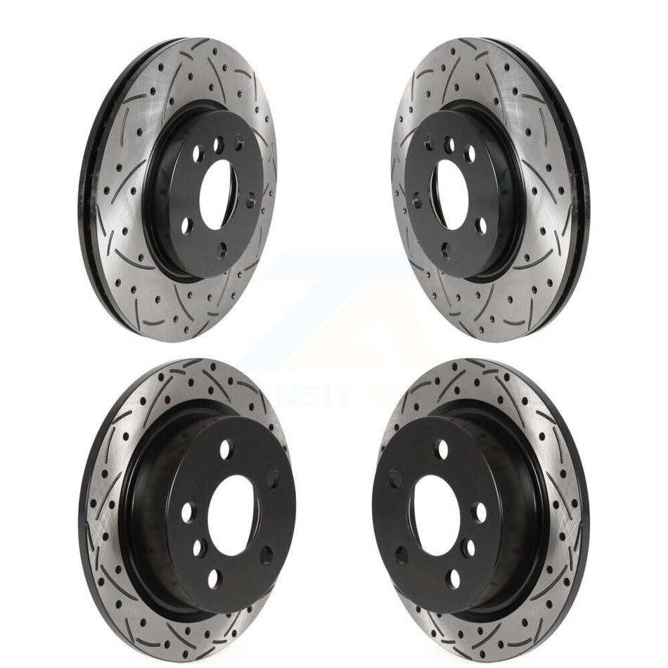 Front Rear Coated Drilled Slotted Disc Brake Rotors Kit For Mini Cooper KD-100510