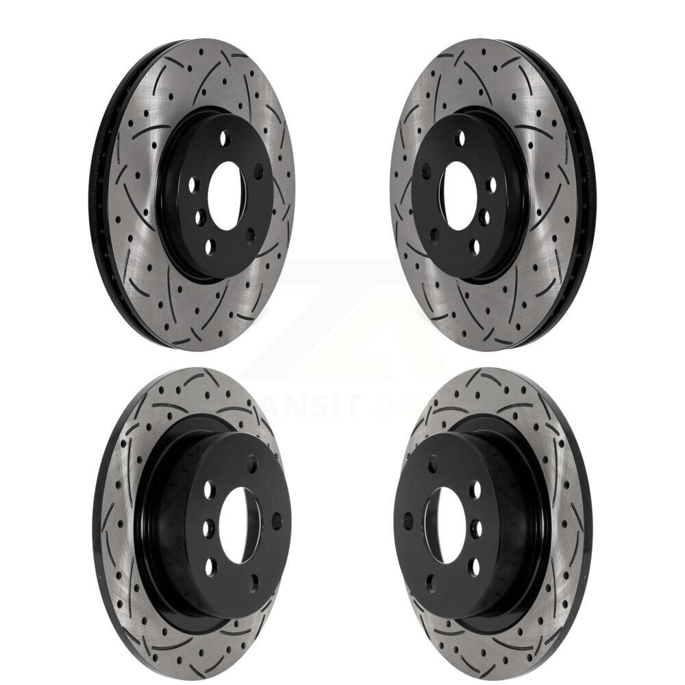 Front Rear Coated Drilled Slotted Disc Brake Rotors Kit For Mini Cooper Countryman Clubman KD-100579