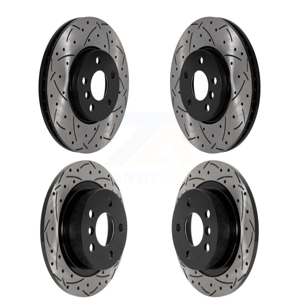 Front Rear Coated Drilled Slotted Disc Brake Rotors Kit For Mini Cooper Countryman Clubman KD-100579