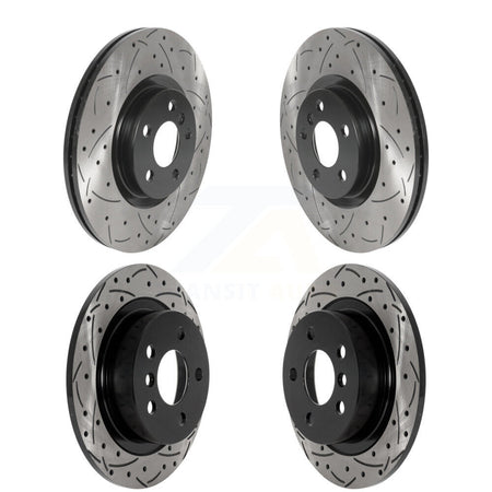 Front Rear Drilled Slot Disc Brake Rotor Kit For 2017-2023 Mini Cooper Countryman S ALL4 KD-100580