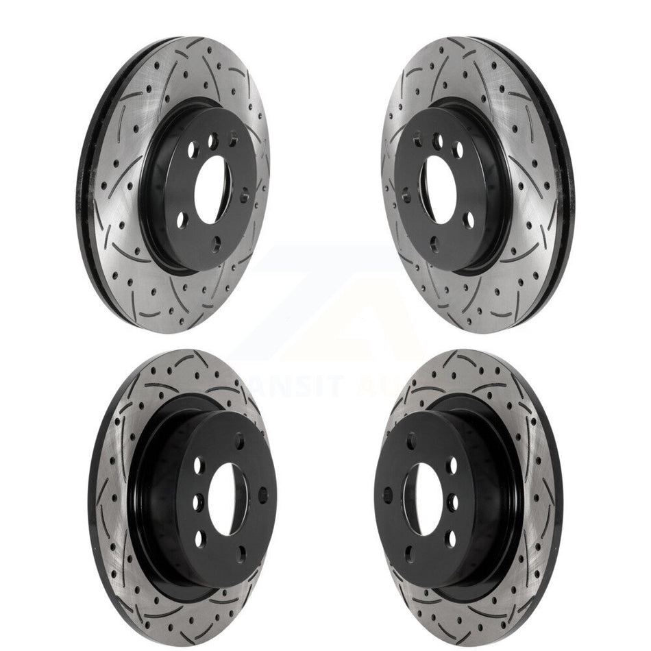 Front Rear Coated Drilled Slotted Disc Brake Rotors Kit For Mini Cooper Clubman KD-100581
