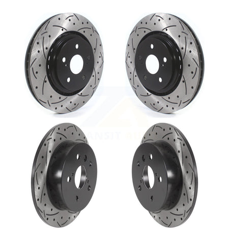Front Rear Drill Slot Brake Rotors Kit For 2022 Toyota Camry TRD With Manual Parking KD-100605