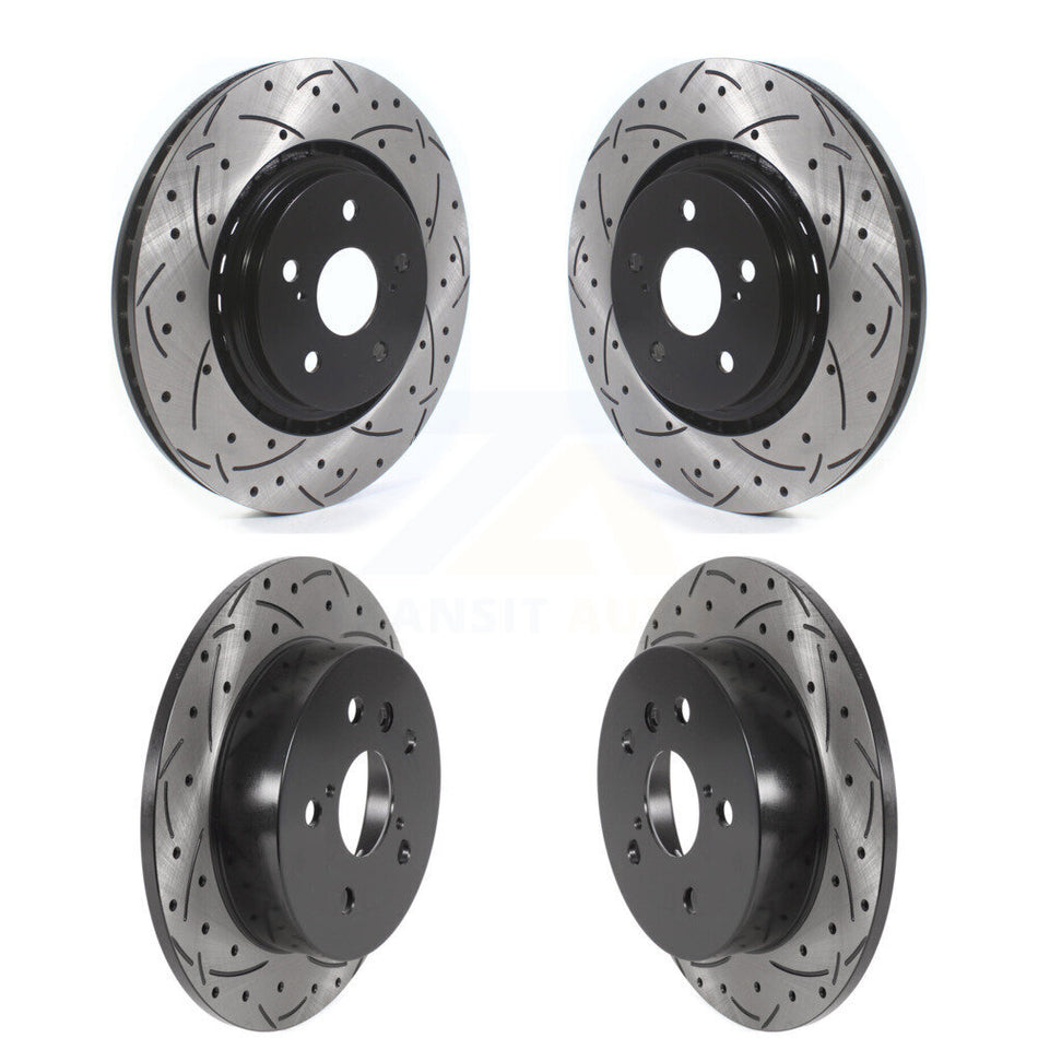 Front Rear Drill Slot Brake Rotors Kit For 2022 Toyota Camry TRD With Manual Parking KD-100605