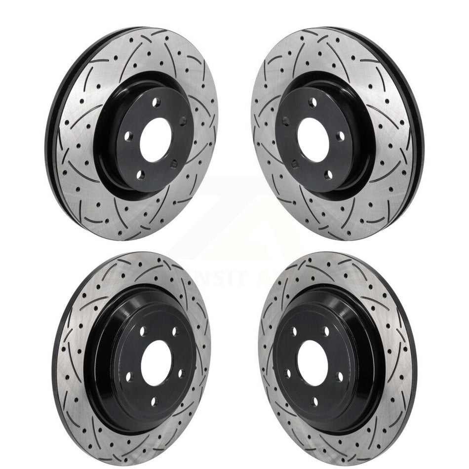 Front Rear Drilled Slot Disc Brake Rotors Kit For Ford Escape Bronco Sport Lincoln Corsair KD-100621