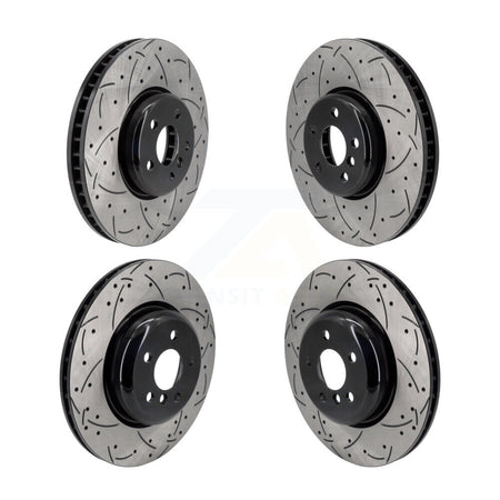 Front Rear Drilled Slot Disc Brake Rotor Kit For BMW 530e xDrive iX 640i Gran Turismo 330i KD-100639
