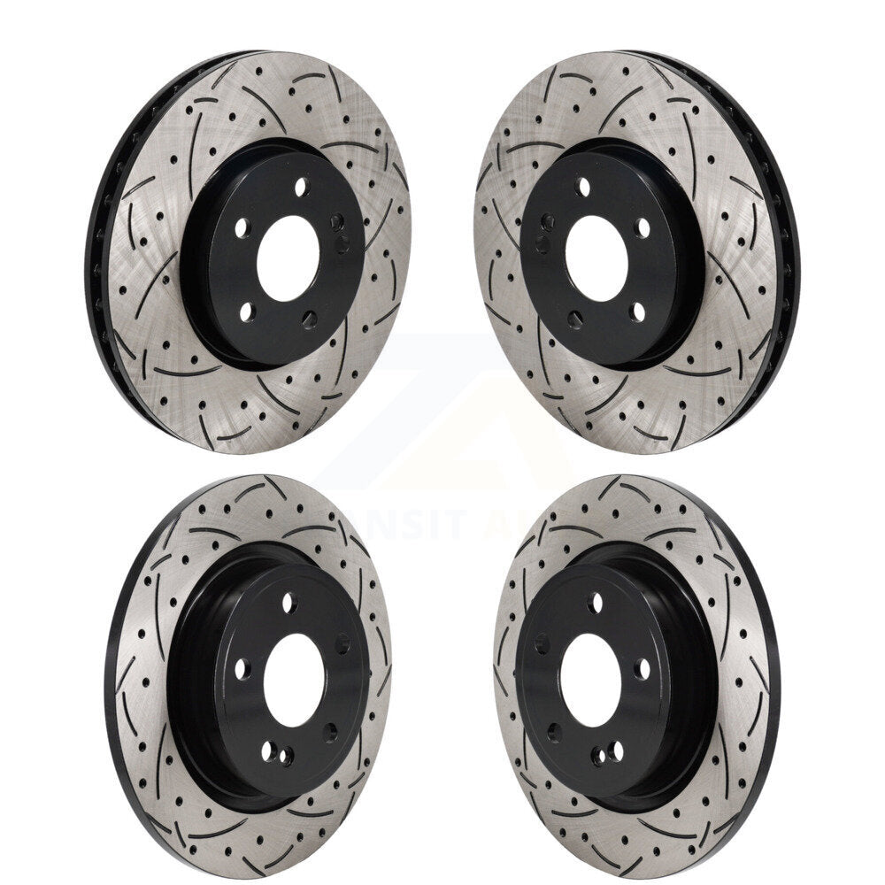 Front Rear Drilled Slot Brake Rotor Kit For Mercedes-Benz A220 CLA250 With Standard Brakes KD-100654